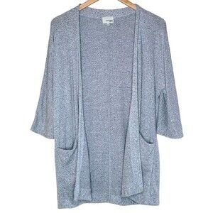 Aritzia Wilfred Free Zlata Sweater Open-front Pocket Cardigan Grey Women Size XS